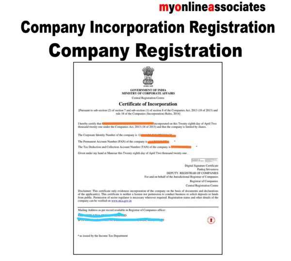 Company Incorporation Registration (LLP/Limited/OPC/Pvt. ltd.) - Except Govt. Fee.