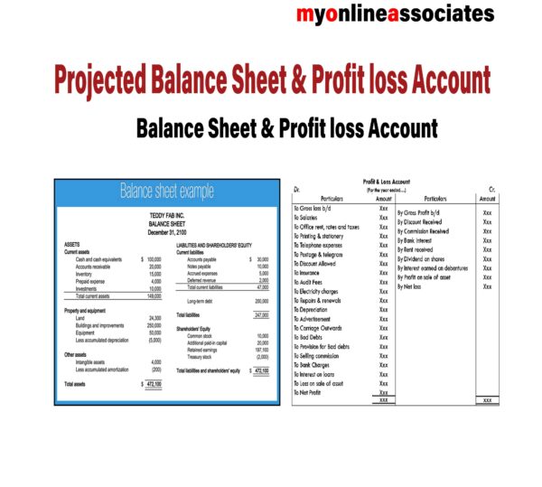 Projected Balance Sheet & Profit loss Account