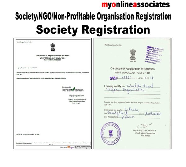 Society/NGO/Non-Profitable Organisation Registration - Except Govt. Fee.